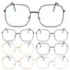 Protection Metal Frame Eyewear Anti Blue Light Glasses Vintage Square Glasses Oversized Eyeglasses