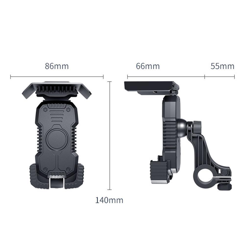 Motorcycle Riding Motorcycle Phone Holder 360 Degree Rotation 360 Degree Rotation Phone Holder Black ABS Material