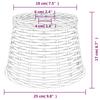 VidaXL Brown Ceiling Lamp Shade Ø25x17 Cm Wicker 364374