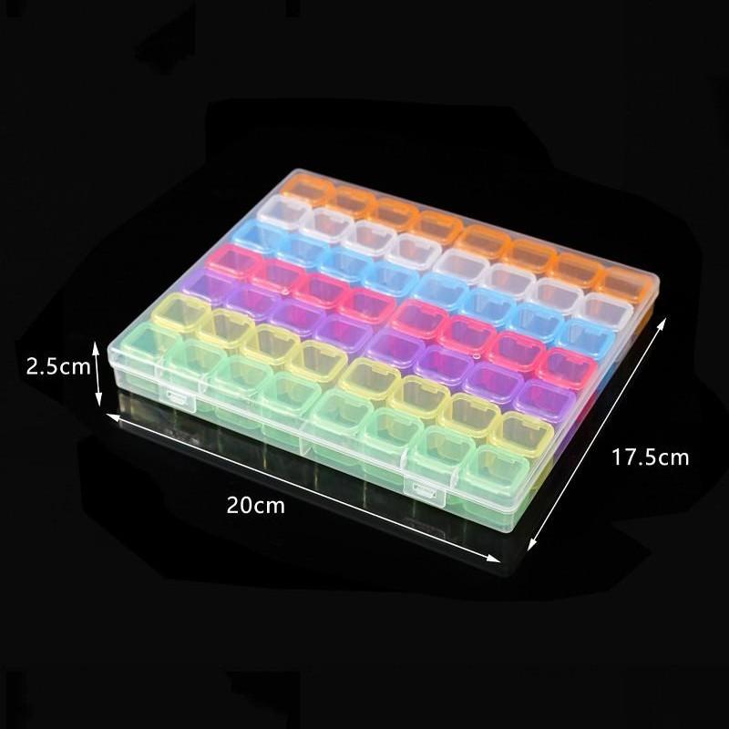 28 Grids 56 Grids Nail Art Colorful Jewelry Box Storage Box, Separately Opened Mini Drill Box Plastic Box Component Box