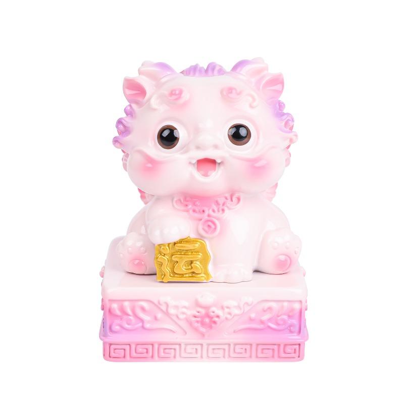 Pixiu Jade Seal Ornament Cute Cartoon Pixiu Creative Guochao Desktop Decoration Bookstore Popular Hand Account