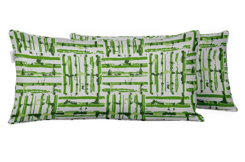 Vargottam Indoor Outdoor Polyester Fabric Lumbar Pillow Cover With Insert, All-Weather Waterproof Rectangular Cushion for Patio Furniture