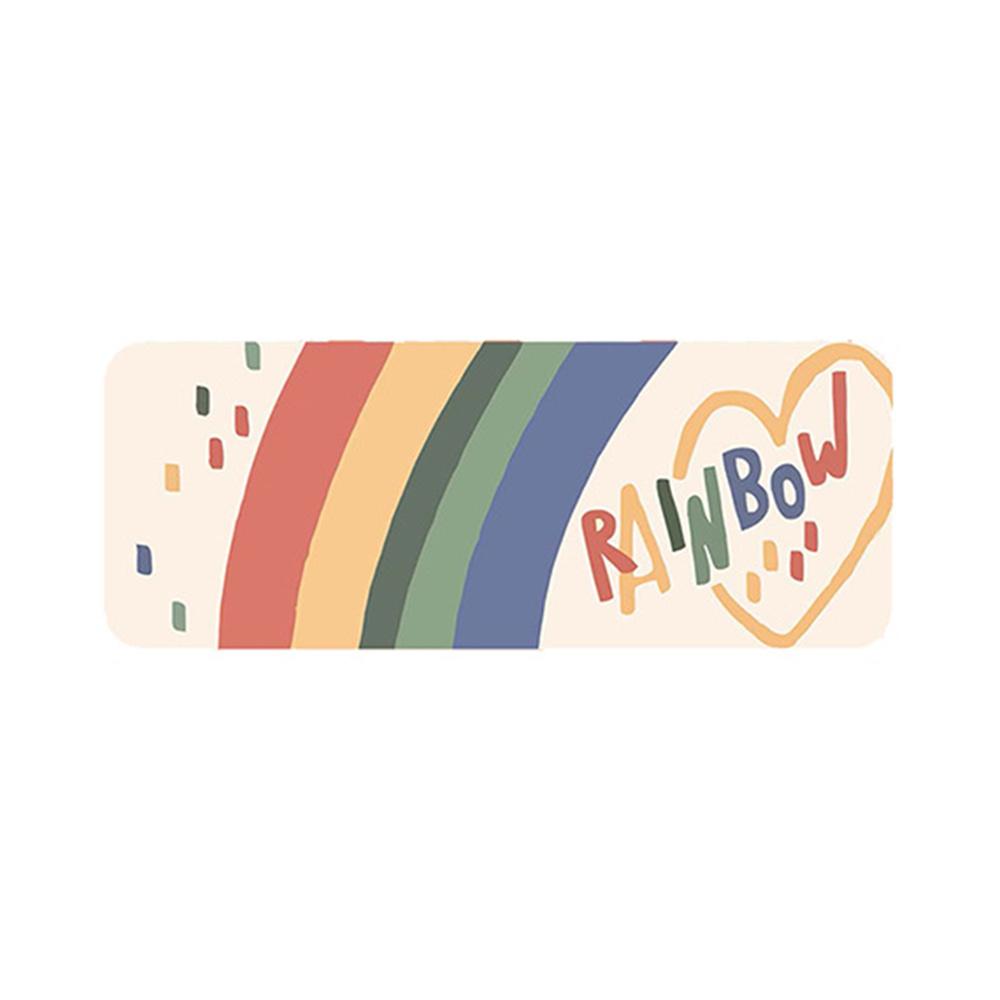 

40x60cm Rainbow Home Bedroom Doormat Bedside Anti-Slip Rug Soft Cashmere Floor Mat A