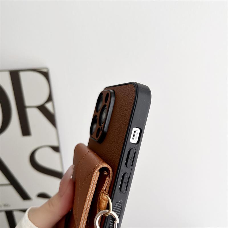 iPhone 17 Pro/16 Pro Max/14/13 Crossbody Hülle mit Kartenfächern & Riemen