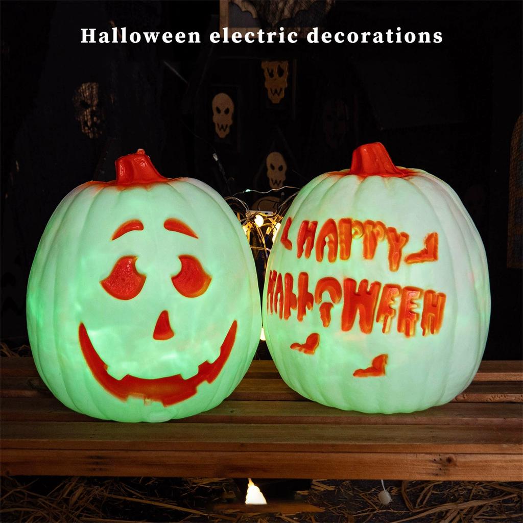 Color Changing Sound Control Pumpkin Light For Halloween, Happy Halloween  LED Lamp Ornament For Haunted House  And Home Decor