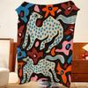 Art N-Niko E-Eniko Throw Flannel Throw Blanket, Lightweight Cozy, Durable Washable Cute Cool