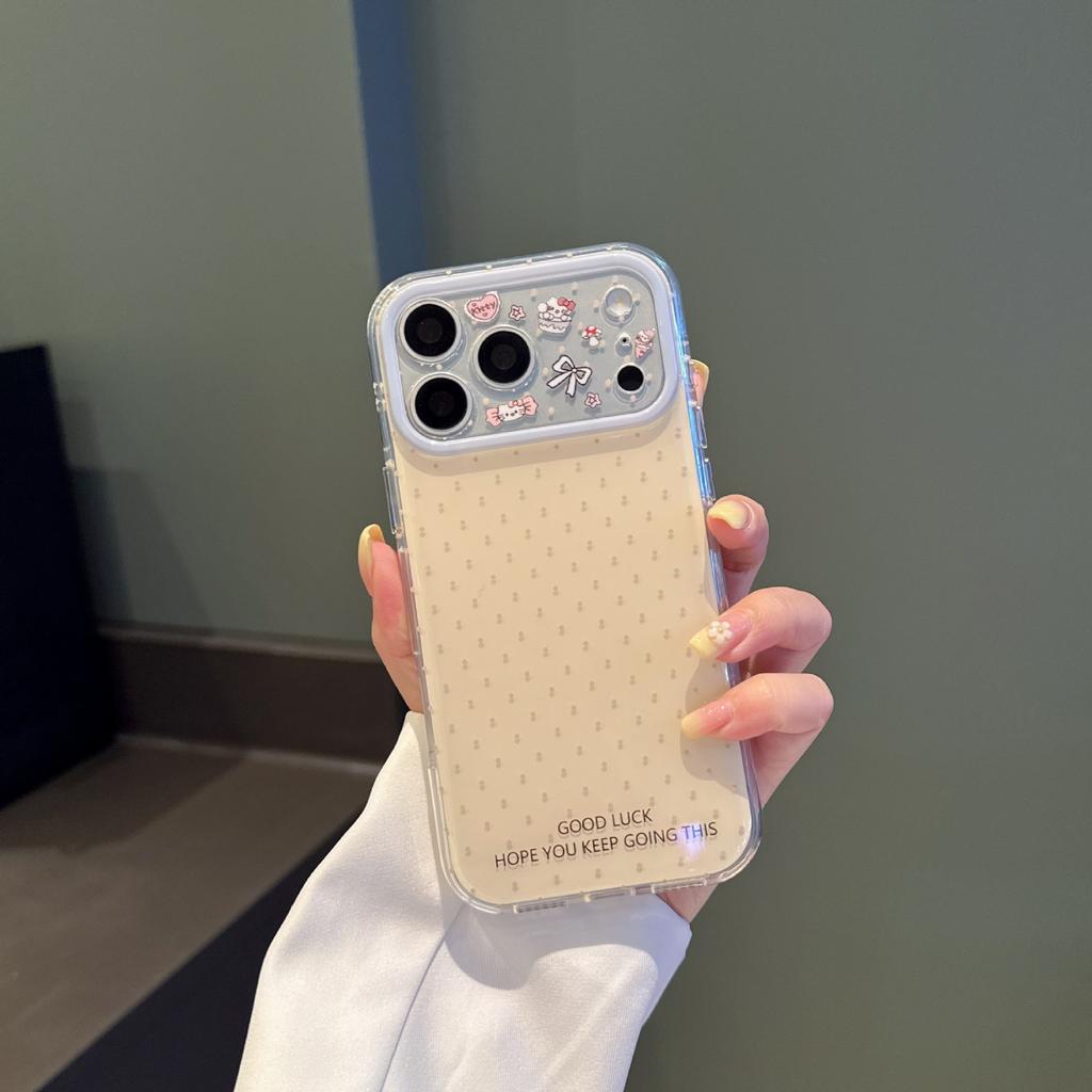 Ins Fine Hole Imd Color Polka Dots for Iphone17promax/15pro Mobile Phone Case Cute 14/15/16