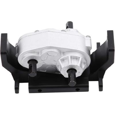 Gearbox Transfer Case with Mount, Metal Transfer Case Upgrade Components Parts with Mount Compatible with SCX10 / D90 1/10 RC Crawler Car