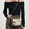 Cnoles Bucket Bag, Women's Crossbody Bag, Shoulder Bag, Light Heart-Shaped Quilted Bag,