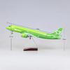1/80 Airplane A320NEO A320 NEO Siberia S7 Airlines Model 47CM Light & Wheel Landing Gear Diecast Resin Plane Model Office Decor