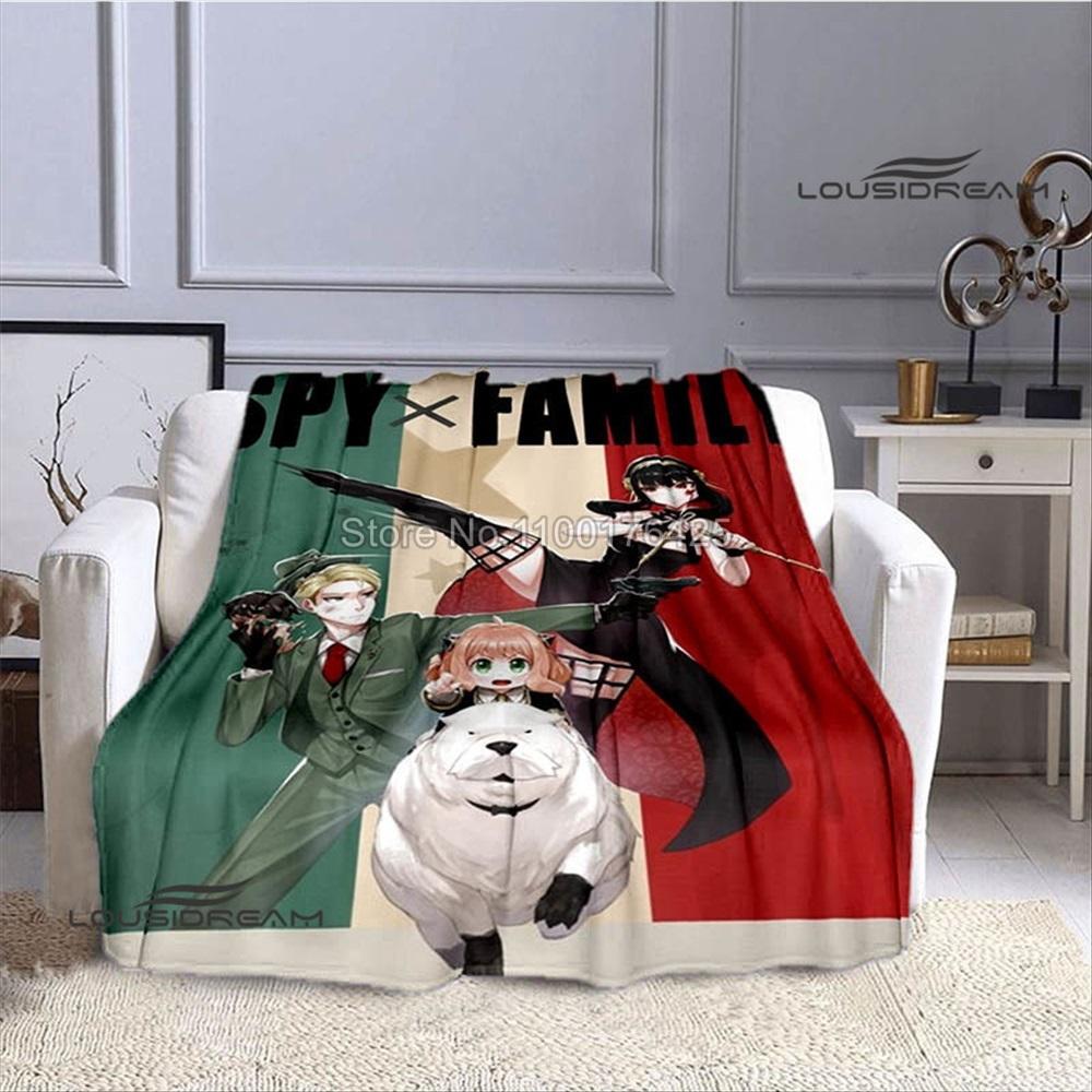 

Spy X Family Anime Print Blanket Girl Child Kids Warm Cartoon Blanket Flannel Soft Cozy Home Textiles Birthday Gift 130x150cm