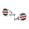 Striped Pattern Decorative Design Stainless Steel Cufflinks Men Accessories Silver 118596