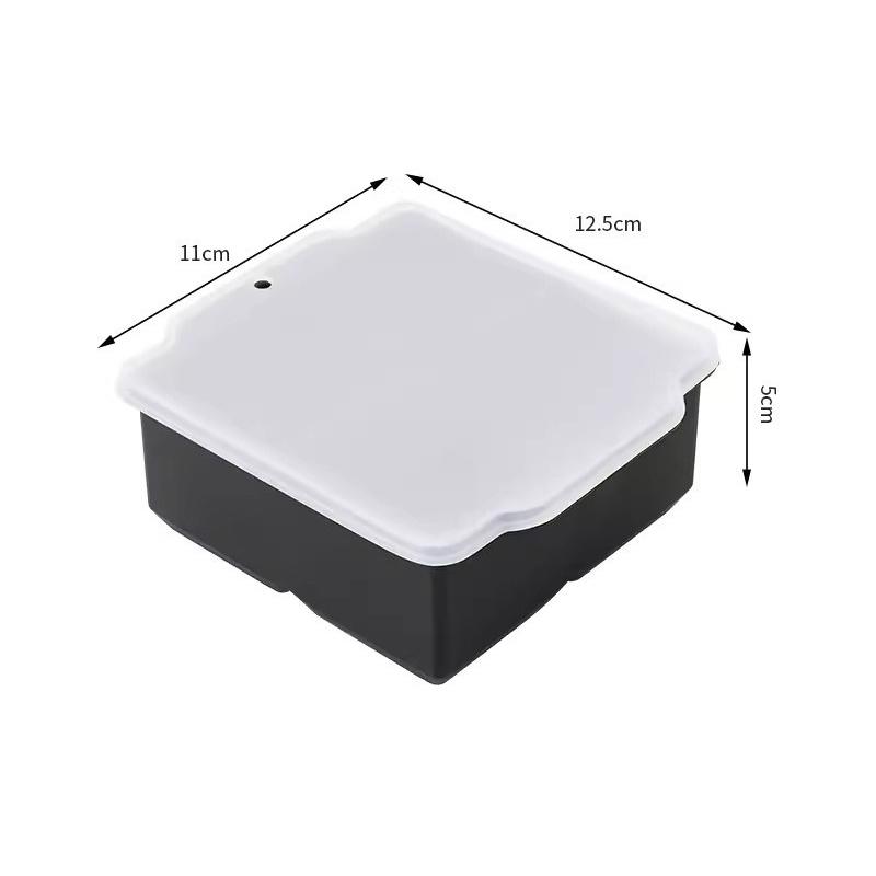 Silicone Large Ice Molds 2 Inch Big Ice Cube Trays With Removable Lid BPA-Free Easy Release And Stackable Flexible Ice Cube Tray