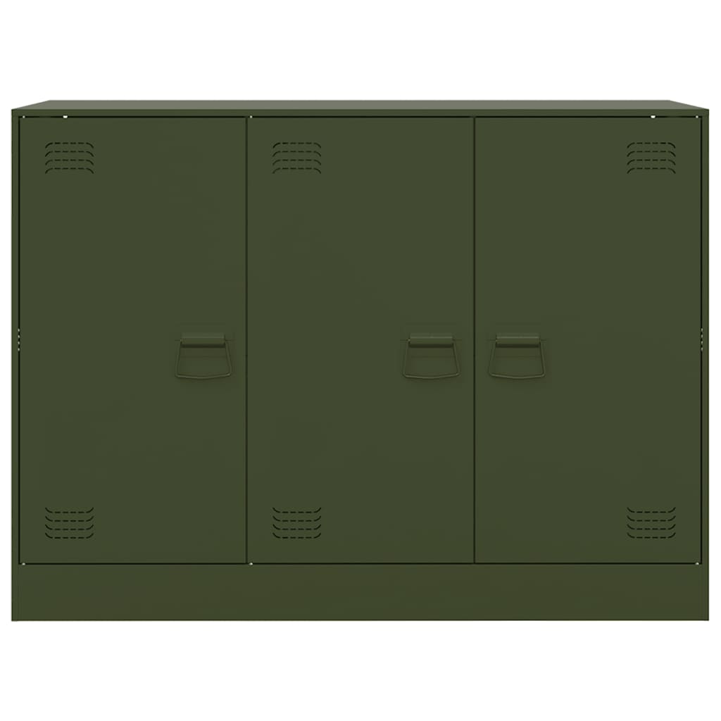 vidaXL Sideboard Olivgrün 99x39x73 cm Stahl