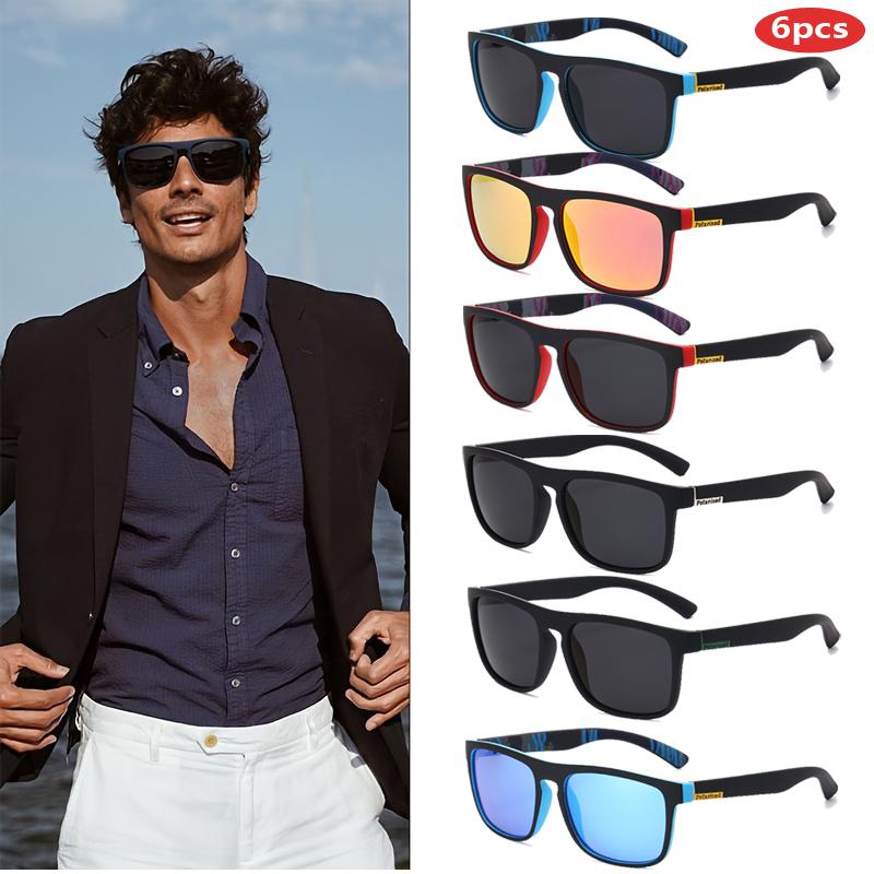 6PCS Polarized Sunglasses Men Women Fashion New Outdoor Sports Cycling Off Road Sunglasses Men Fishing Sunglasses Unisex