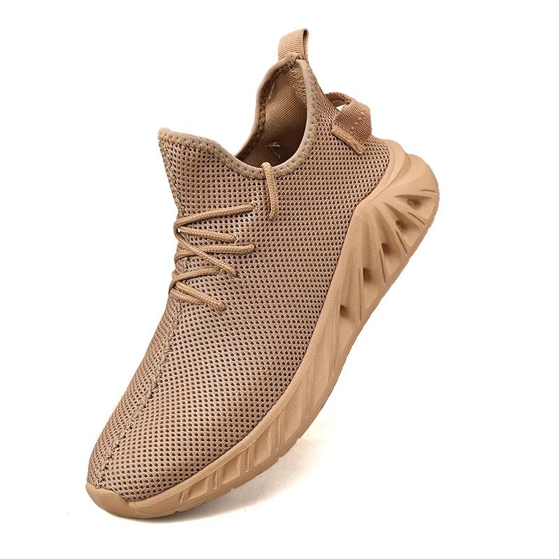 Fashion Comfortable Flying Weave Men's Casual Shoes Fashion Lightweight Man Casual Sneakers Summer Breathable Men Athletic Jogging Shoes