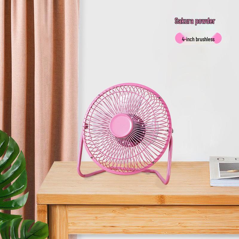 Portable 4-6.8 Inch Wrought Iron USB Desktop Fan - Quiet, Compact for Office, Dorm