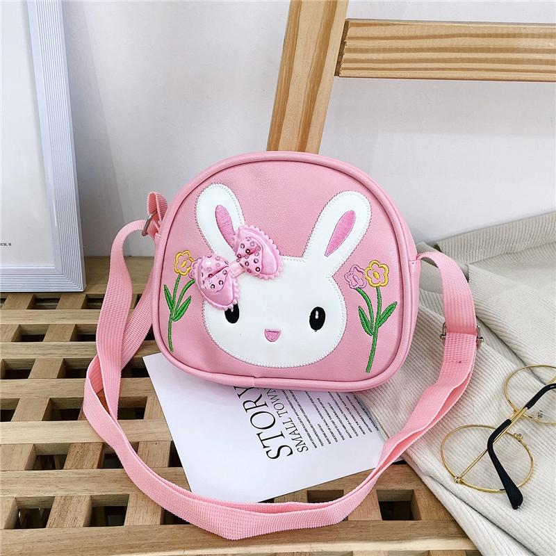 Mouse And Rabbit Shoulder Bag Adjustable Shoulder Strap Childrens Zipper Design