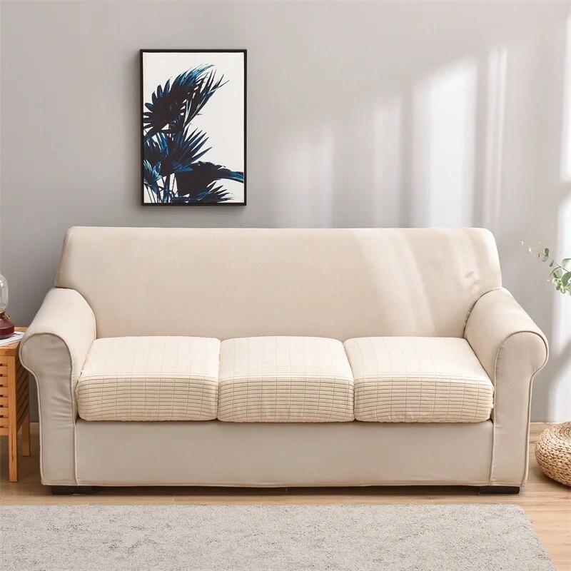 1PC Jacquard Sofa Seat Cushion Cover L-shaped Sofa Slipcover For Living Room Combination Chaise Furniture Protector Home Decor