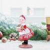 Creative Gingerbreads Santa Couple Christmas Sculptures Resins Tabletop Accent Ornament for Holiday Parties Celebration