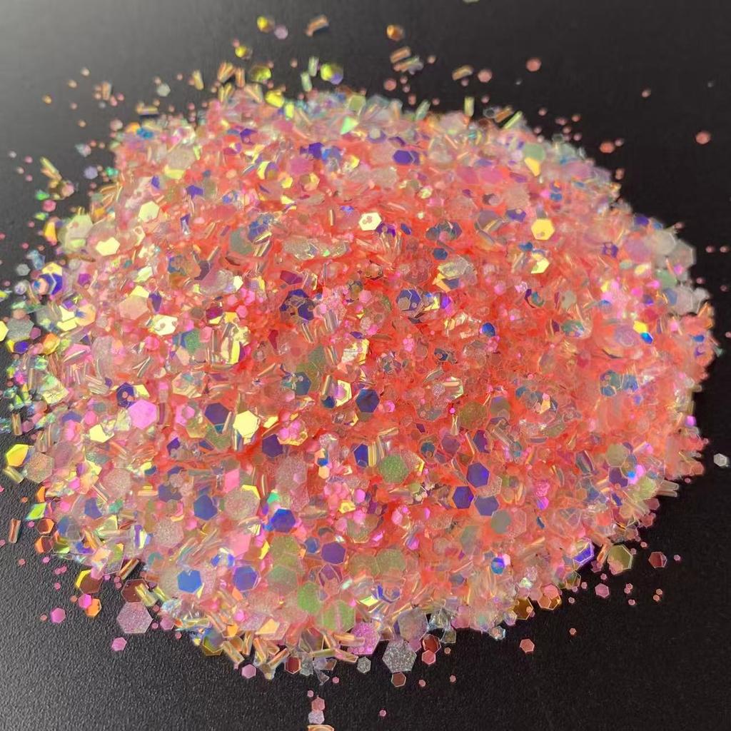 1kg Bag Glitter Chunky Iridescent Holographic Glitter Bulk for Snow Globe Cup DIY Gift Craft Glitter