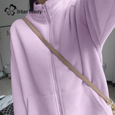 Women's Autumn/Winter Fleece Lined Stand Collar Jacket