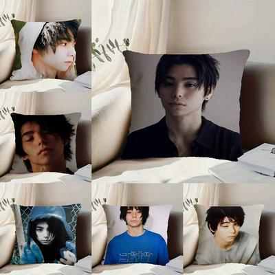 Hot Actor N-Nijiro Murakami Pillow Case Anti-dustmite Pillowcase Invisible Zipper Silky Short Plush Sofa Cushion Cover