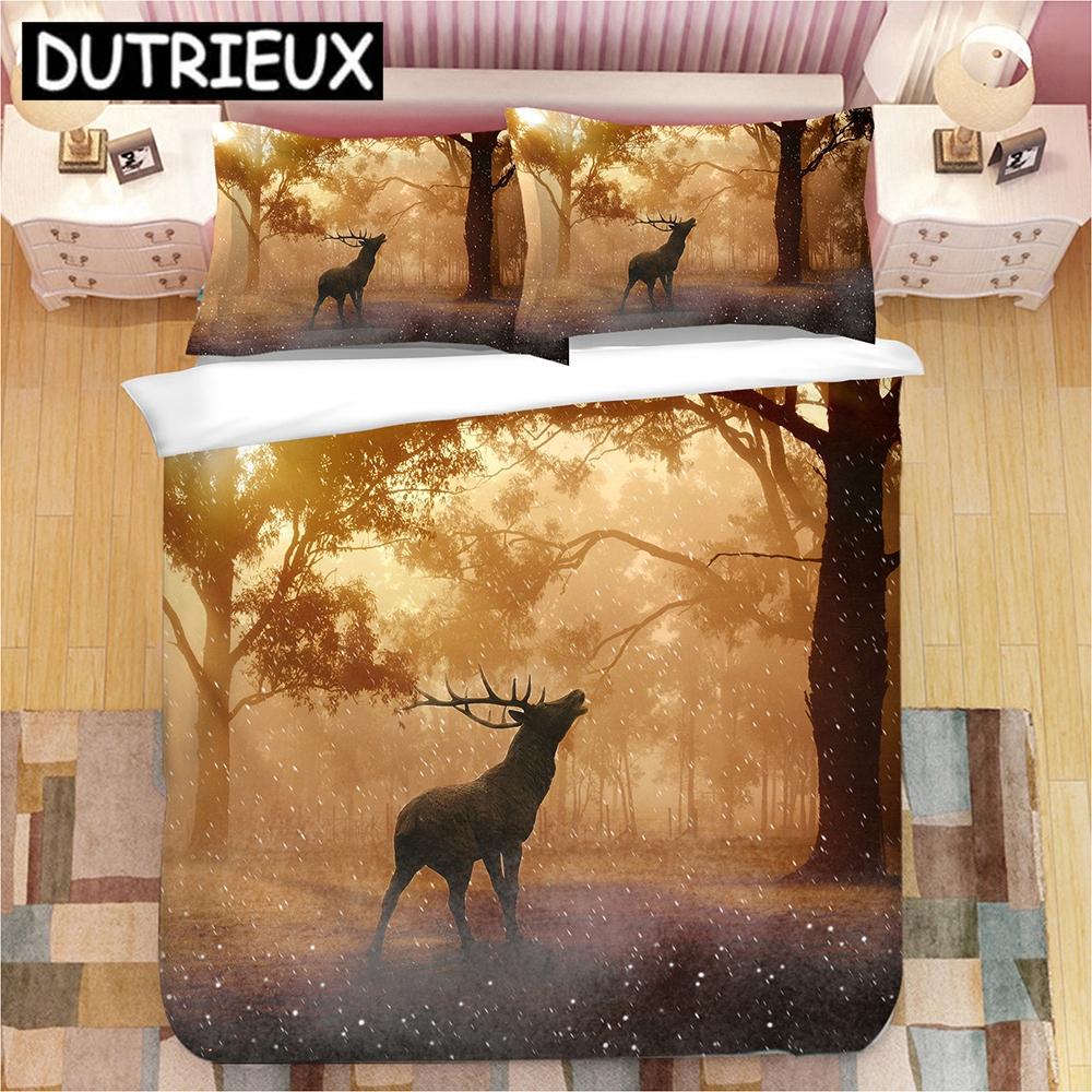 3D Animal Horse Tiger Lion Print Bedding Set Duvet Covers Pillowcases One Piece Comforter Bedding Sets Bedclothes Bed Linen 04