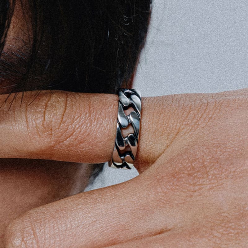 SCALETTO BLACK WSM011 Bold Chain Ring