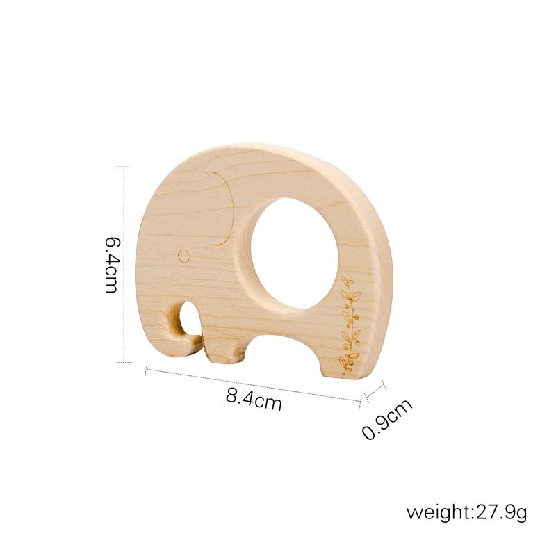 1pc Baby Teether Wooden Animal Pacifier Pendant BPA Free Beech Koala Rodent Baby Gym Accessories Teeth Pendant Children'S Goods