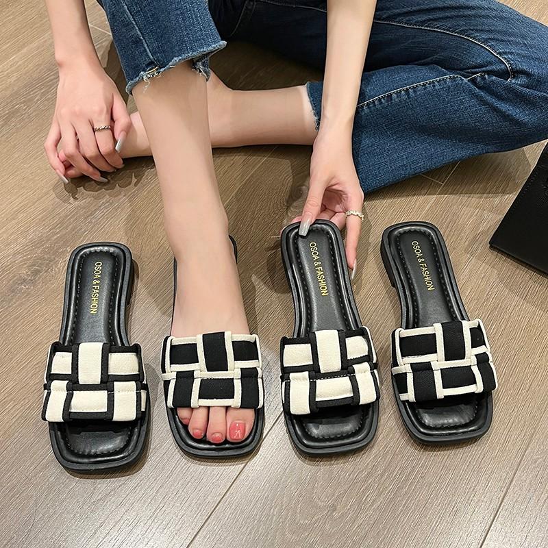 Fashion Summer Slipper Women Shoes Ladies High Quality Slides Sandals Womens Shoes New Fashion Design Beach Flat Shoes Female Slippers