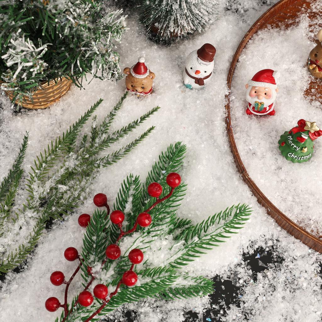 200g Snowflake Powder Summer Christmas Faux Snow Glitter Twinkles Snowflakes Powder Christmas Village Display Decoration Supply