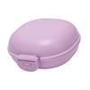Soap Container Waterproof Portable Soap Rest PP Buckle Lid Soap Case for Travel Home Hotel Dormitory Purple
