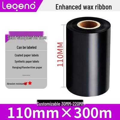 Scratch-Resistant Thermal Wax Ribbon 110mm X 300m for Barcode Printers