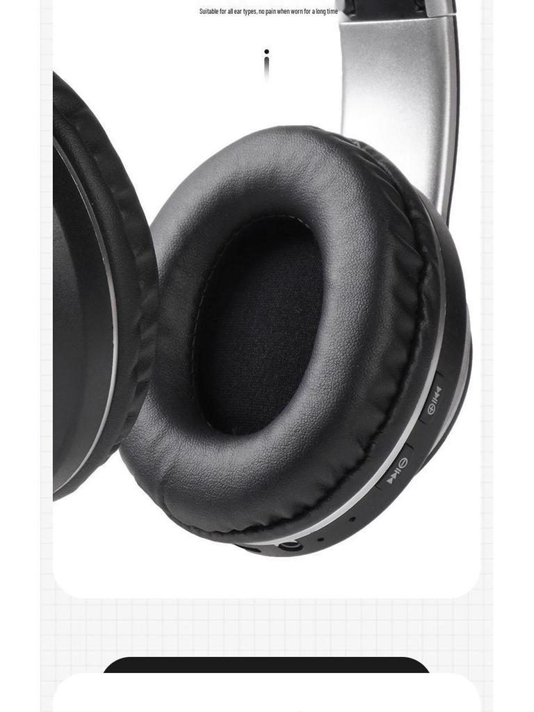 VJ033 Foldable Wireless Bluetooth Headset with LED & Card Slot for Sports