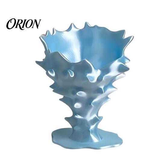 Non Fragile Tabletop Vase Creative 3D Printed Flower Vase, Modern Decorative Minimalist Container, Elegant Aesthetic for Living Room Artistic