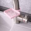 Sponge holder for faucet, pink vented sink organizer