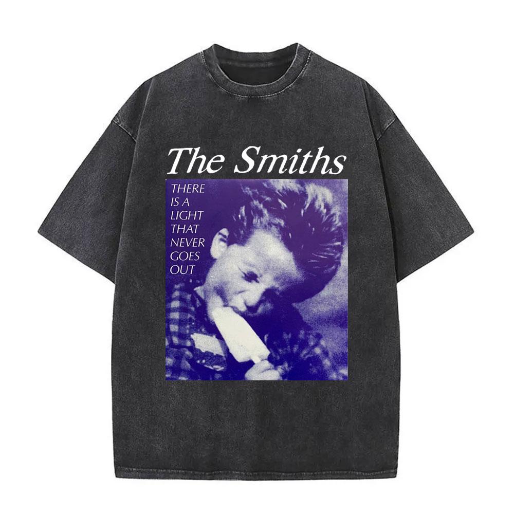 Rock Band The Smiths Louder Vintage Washed Tshirt Alternative s Indie Morrissey T Shirt The Queen Is Dead Tshirts Unisex
