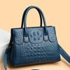 Crocodile Pattern Women's Bag New Korean Style Fashion Large Capacity Handbag Middle-aged Mother Crossbody Bag Tote Bag