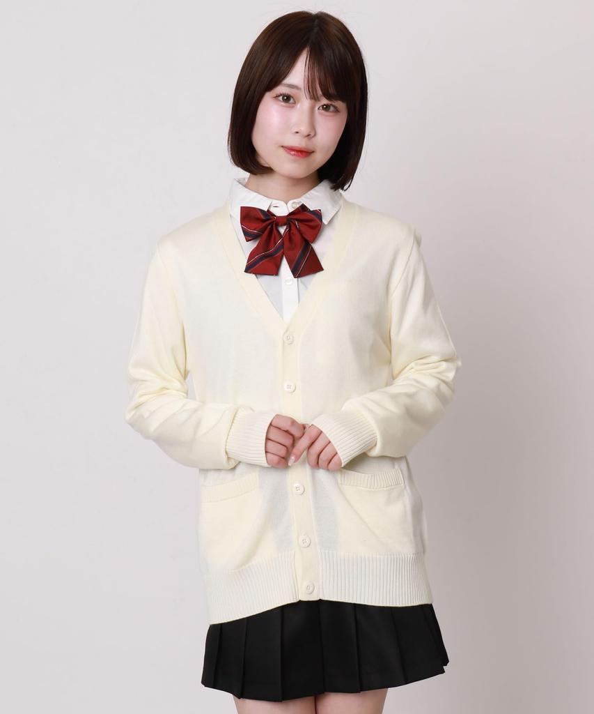 WEGO Basic School Knit Student Uniform Solid Outerwear for High and Junior High School School and Work Fall Size Cardigan, Cardigan, Outerwear, Color,