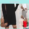 Ultra-soft Women Warm Knitted Long Sleeve Dress Perfect For Autumn And Winter