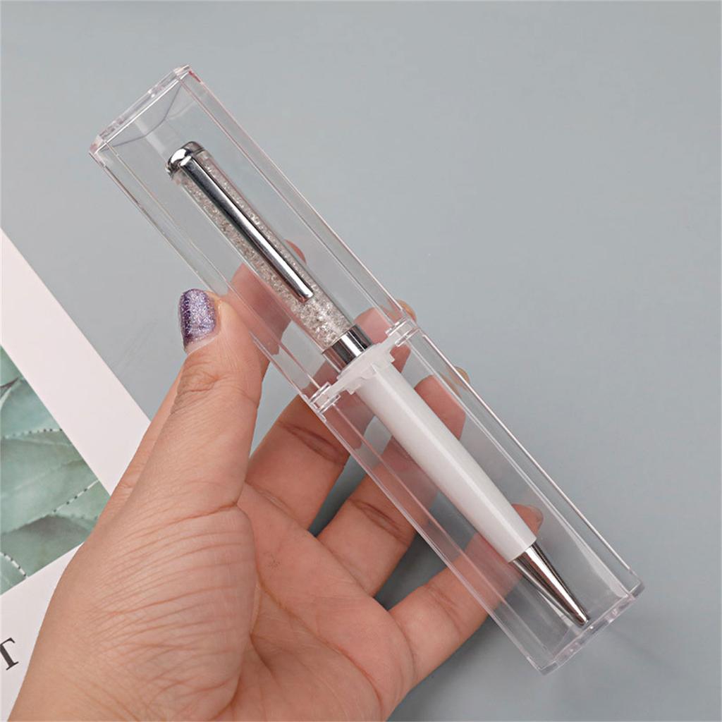 10 Pieces Clear Pen Boxes Triangular Single Pen Case Pen Storage Container Gift