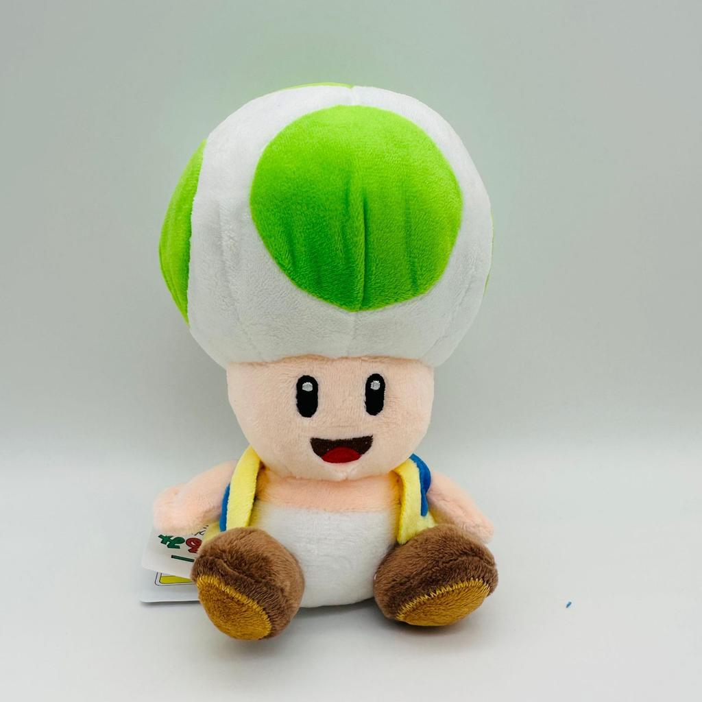 17 cm Super Mario 5-Farben Sitzen Offenen Pilz Mann Kröte Chinoobio Cutoff Weste Plüsch Puppe