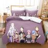 New Re Zero Rem Ram Bedding Set 3d Print Kawaii Cartoon Anime Three-piece Set Adult Kid Bedroom Duvet Cover Sets Home Textiles