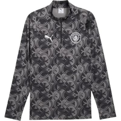Manchester City SS25 Pre-Match Quarter-Zip 25/26 Warm-Up Series Slim Fit Crew Neck Knit Long Sleeve T-Shirt Men Tops 782170-11