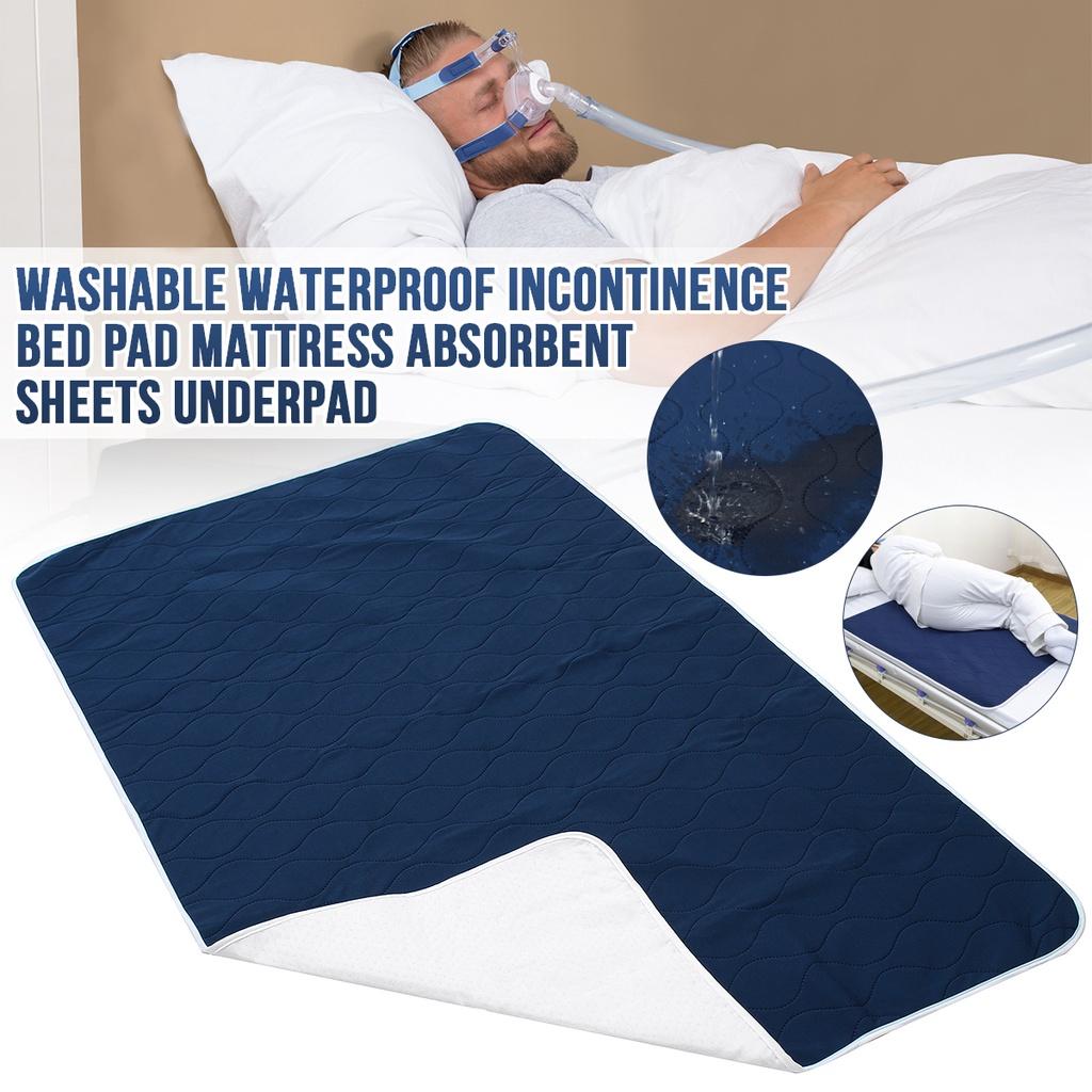 60X90cm/90x100cm/90x150cm Washable Incontinence Bed Pad Reusable Absorbent Wetting Sheet Protector Dry Mat