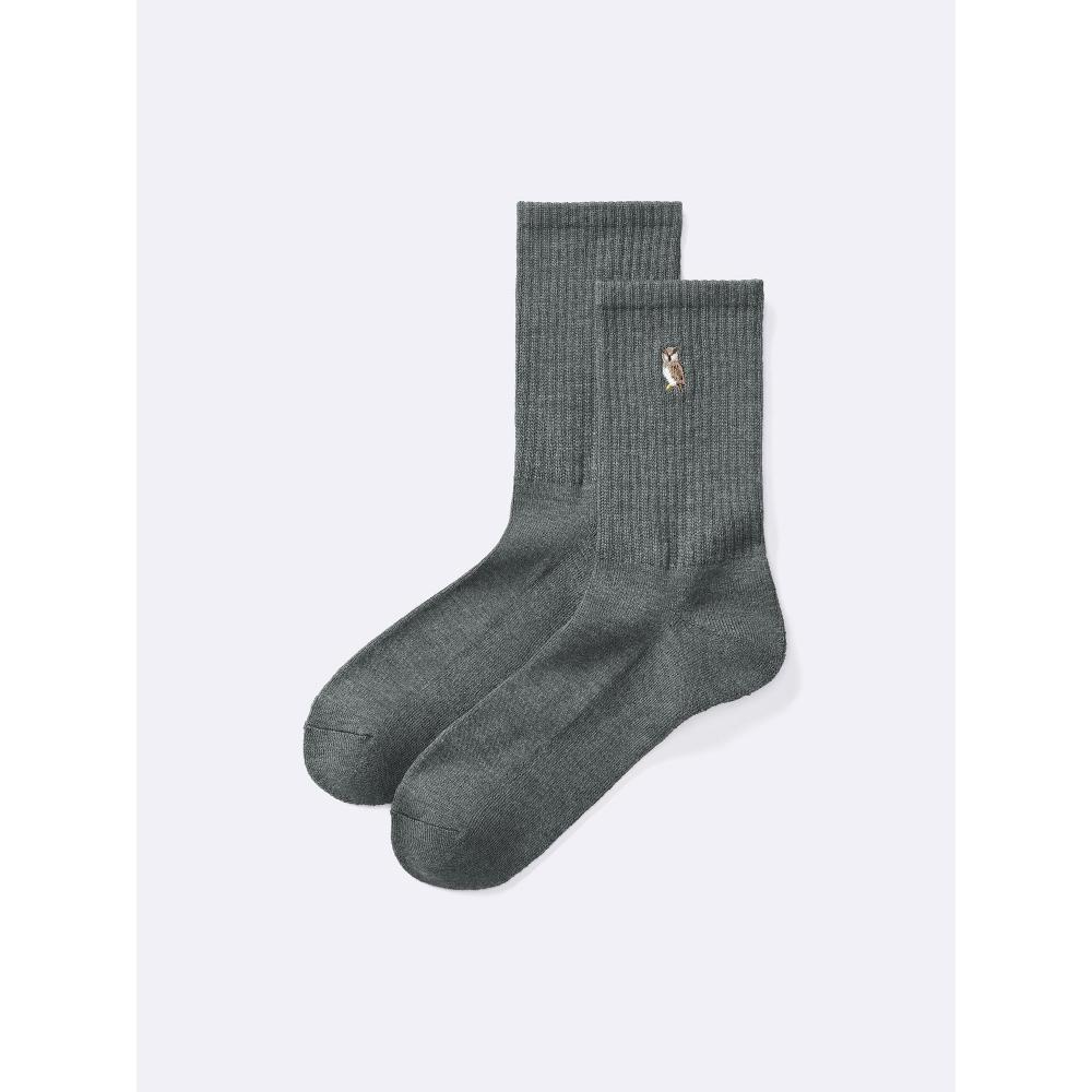 Gu Style Heat High Ankle Socks  Embroidery 