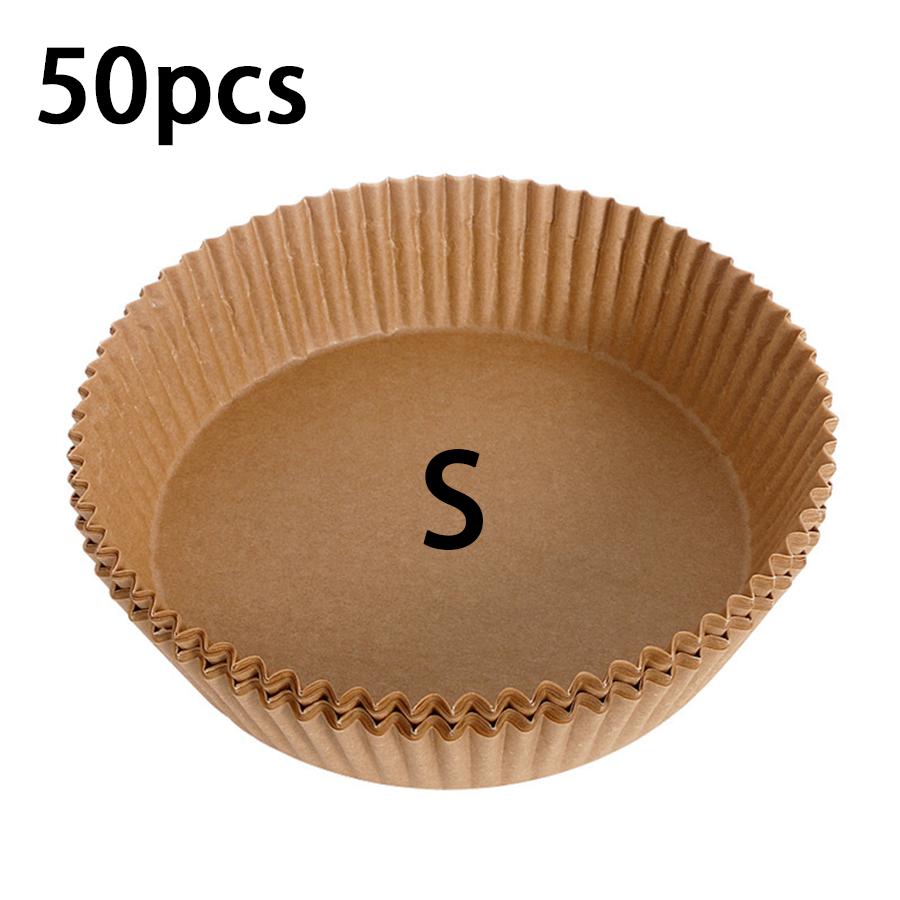 

50pcs Air Fryer Paper Liners Non-Stick Baking Sheets Kitchen Barbecue Baking Cooking Roasting Tool Air Fryer Accessories XJM
