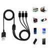 Multi USB C Sync Cable, 3 in 1 Charging Cord with 3 Type-C Male Plug for Mobile