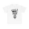 King Skull Crown T Shirt Beard Royalty Power Vintage Gothic Death Art Hipster